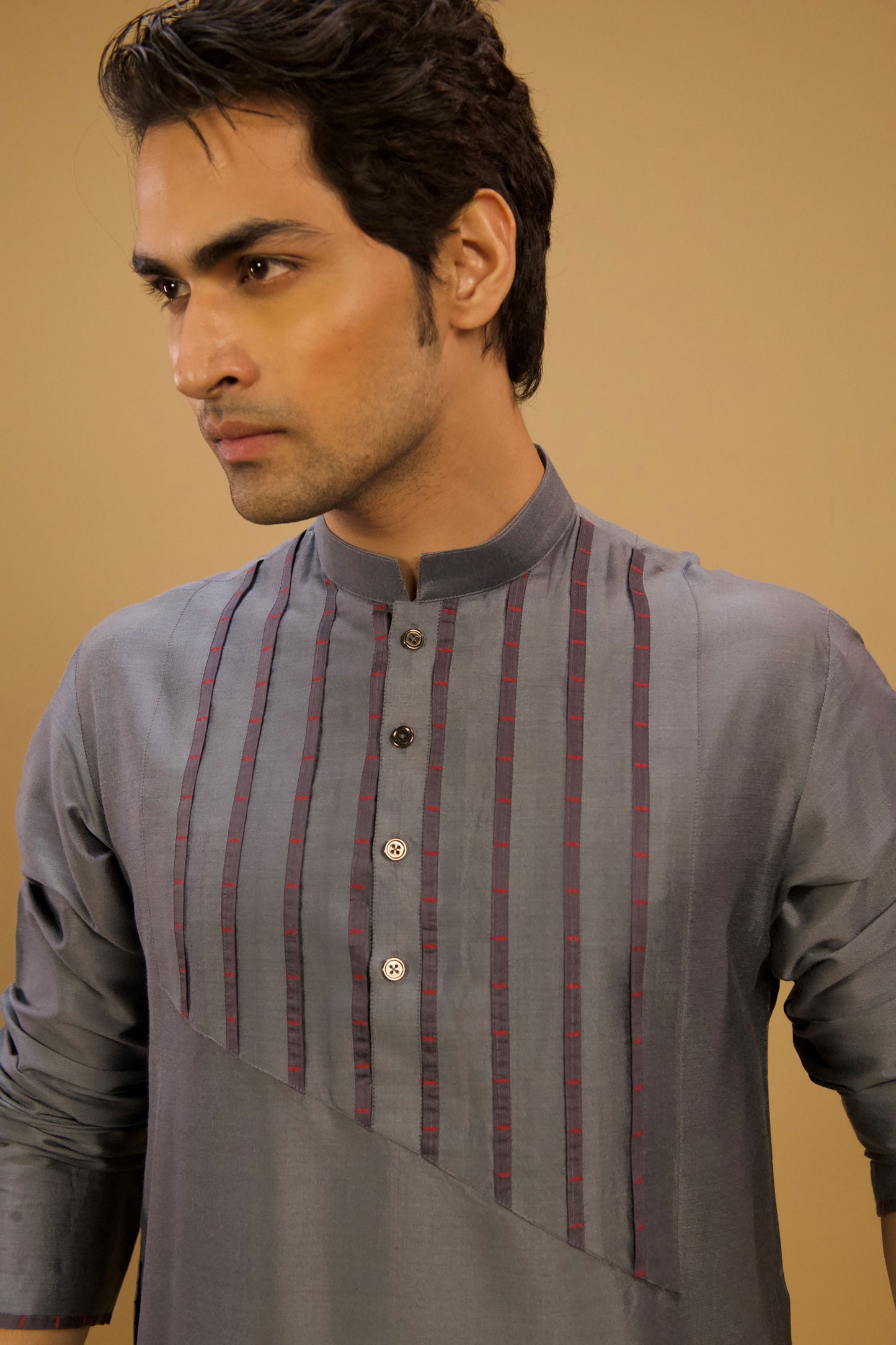 Grey cotton kurta