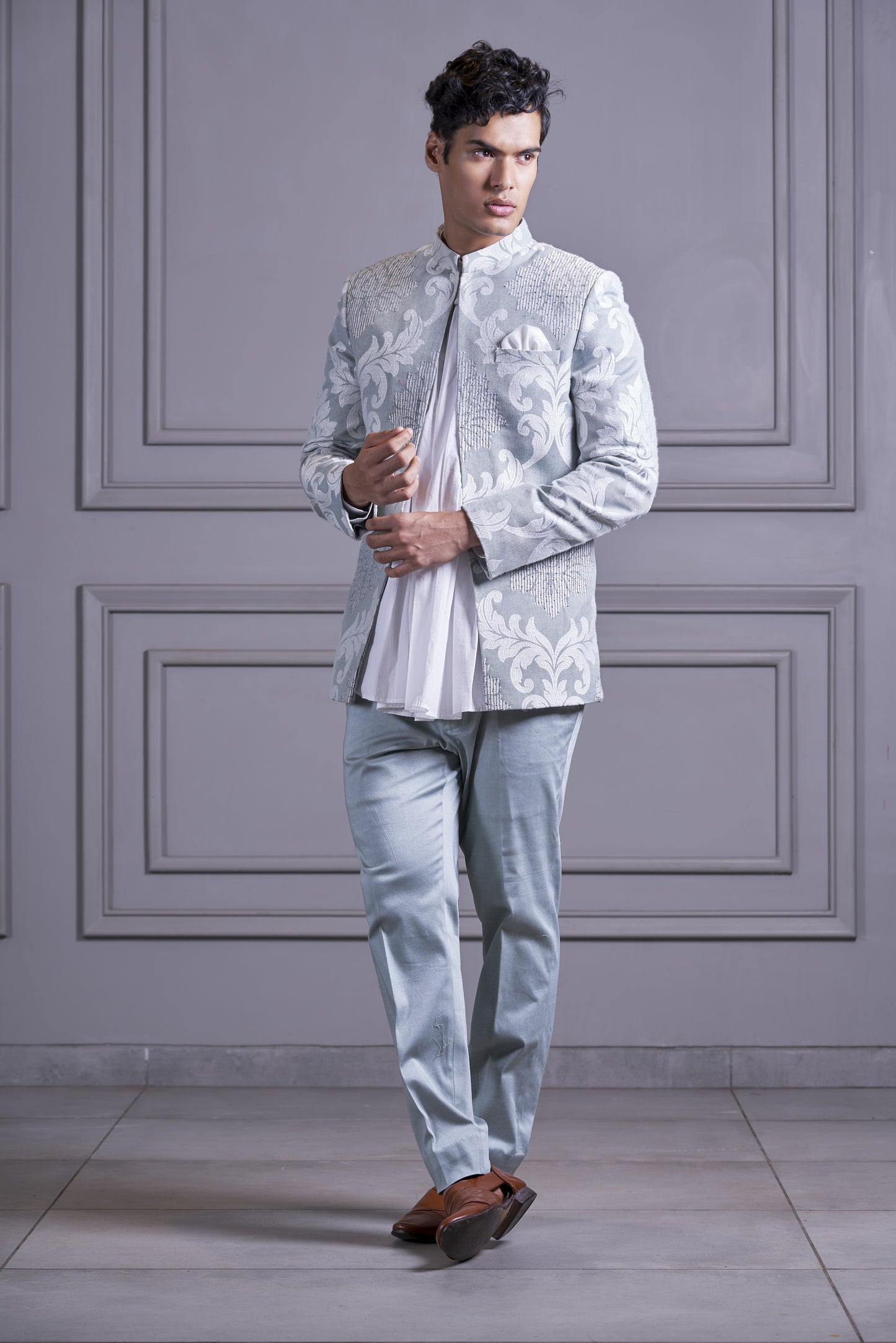 Mint Pleated Prince Suit Set