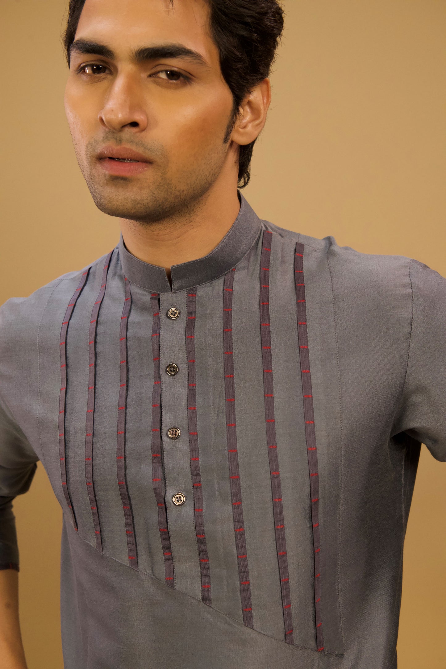 Grey cotton kurta