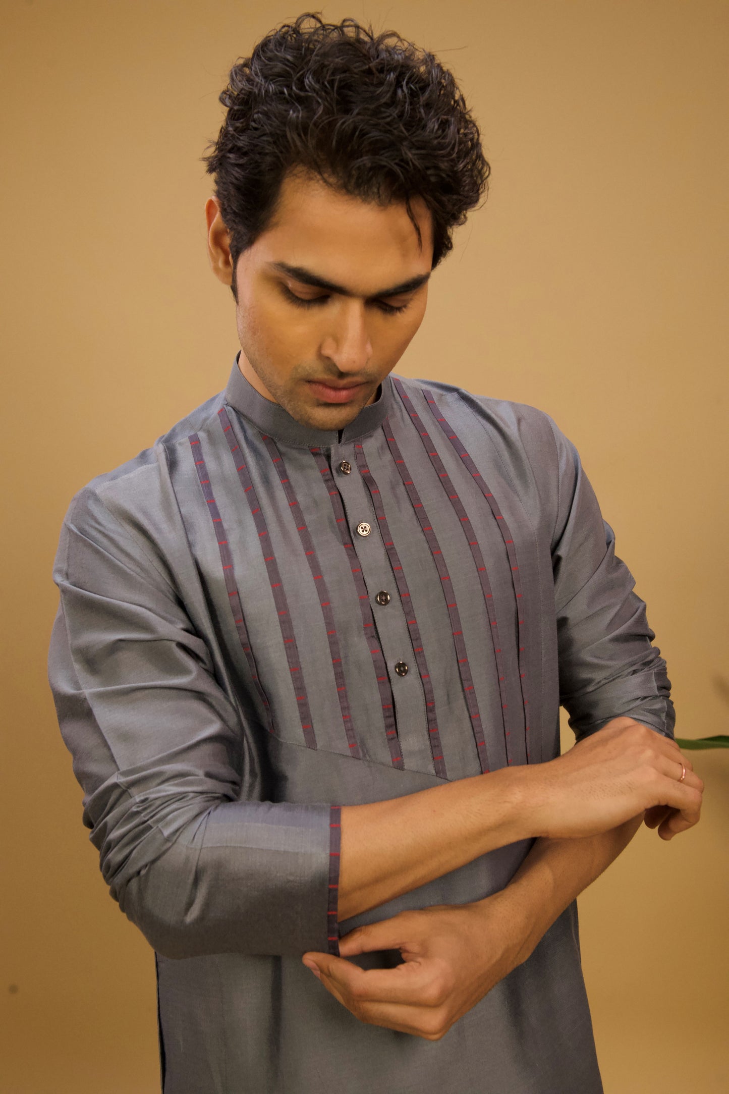 Grey cotton kurta