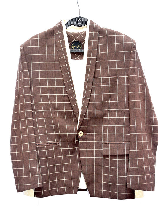 Brown check blazer