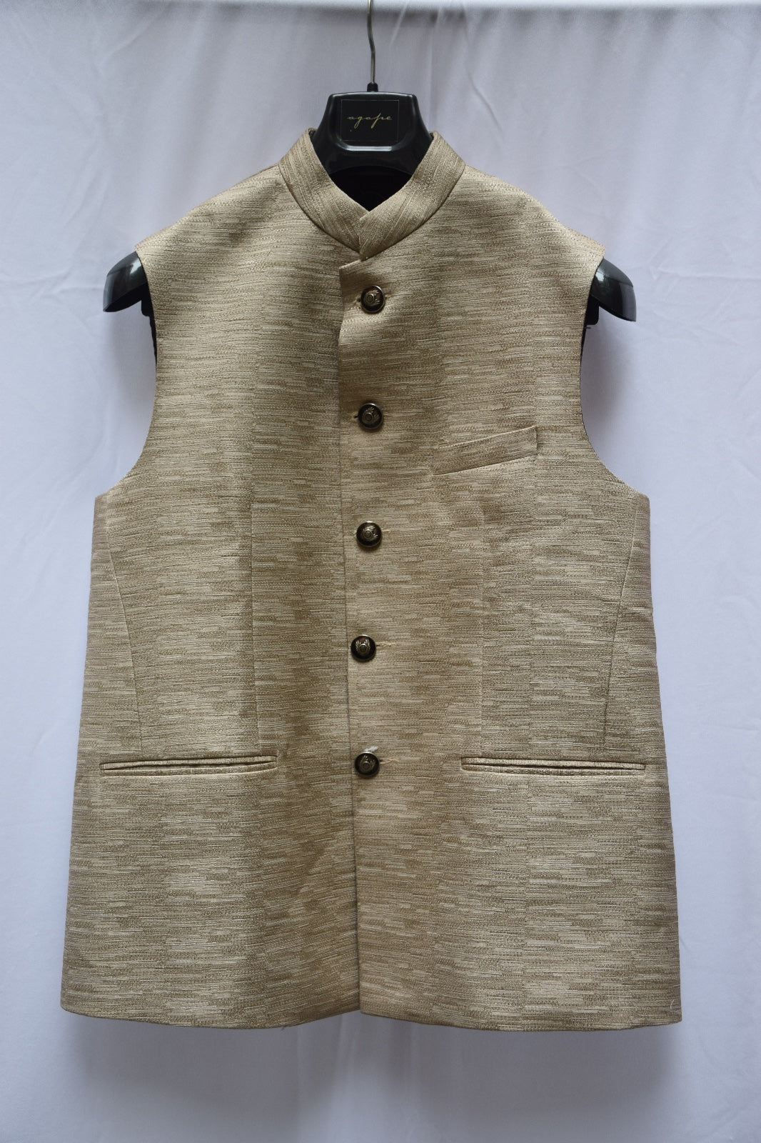 Brown textured fabric Bundi