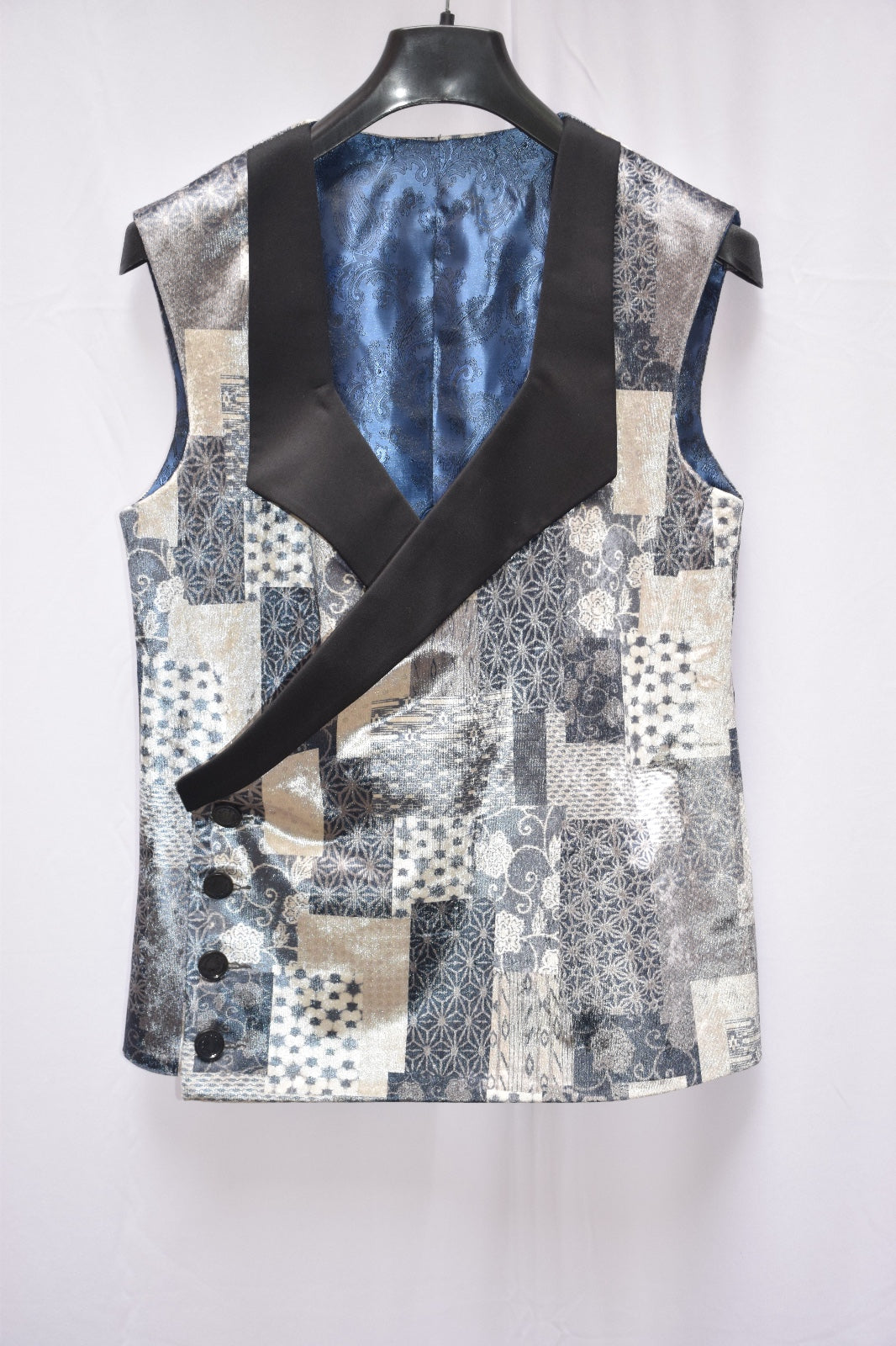 Velvet printed waistcoat