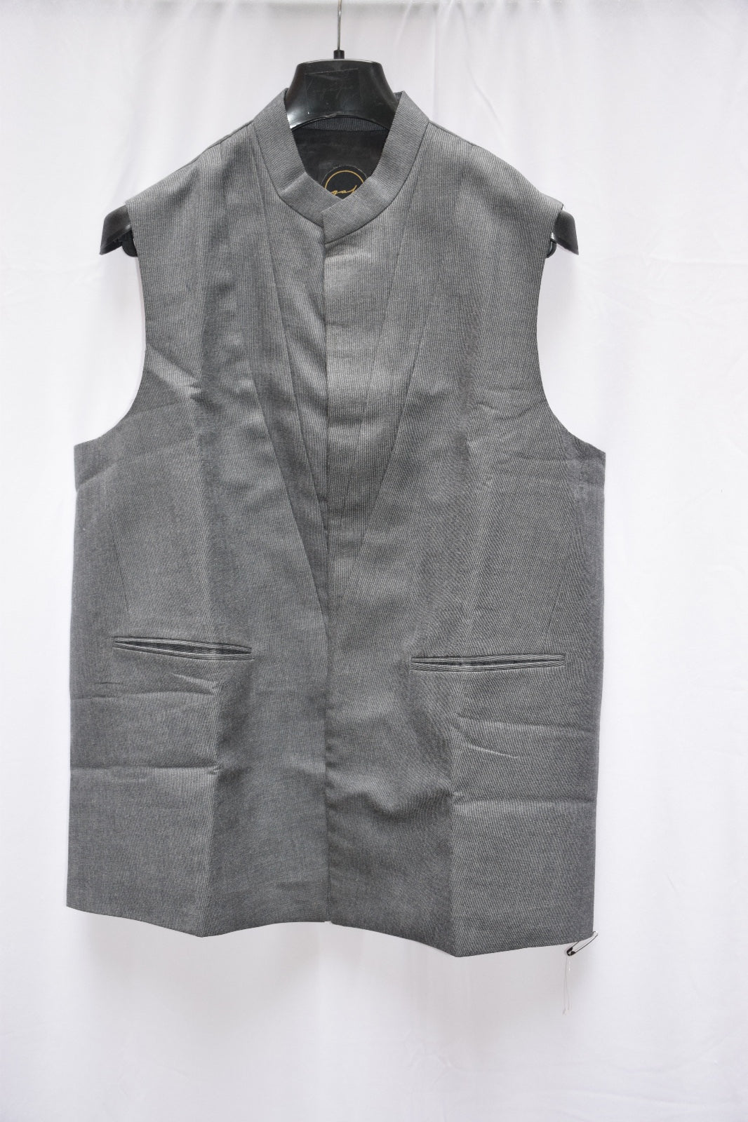 Grey waistcoat with panelling design