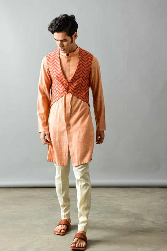 Orange Zigzag Bundi.