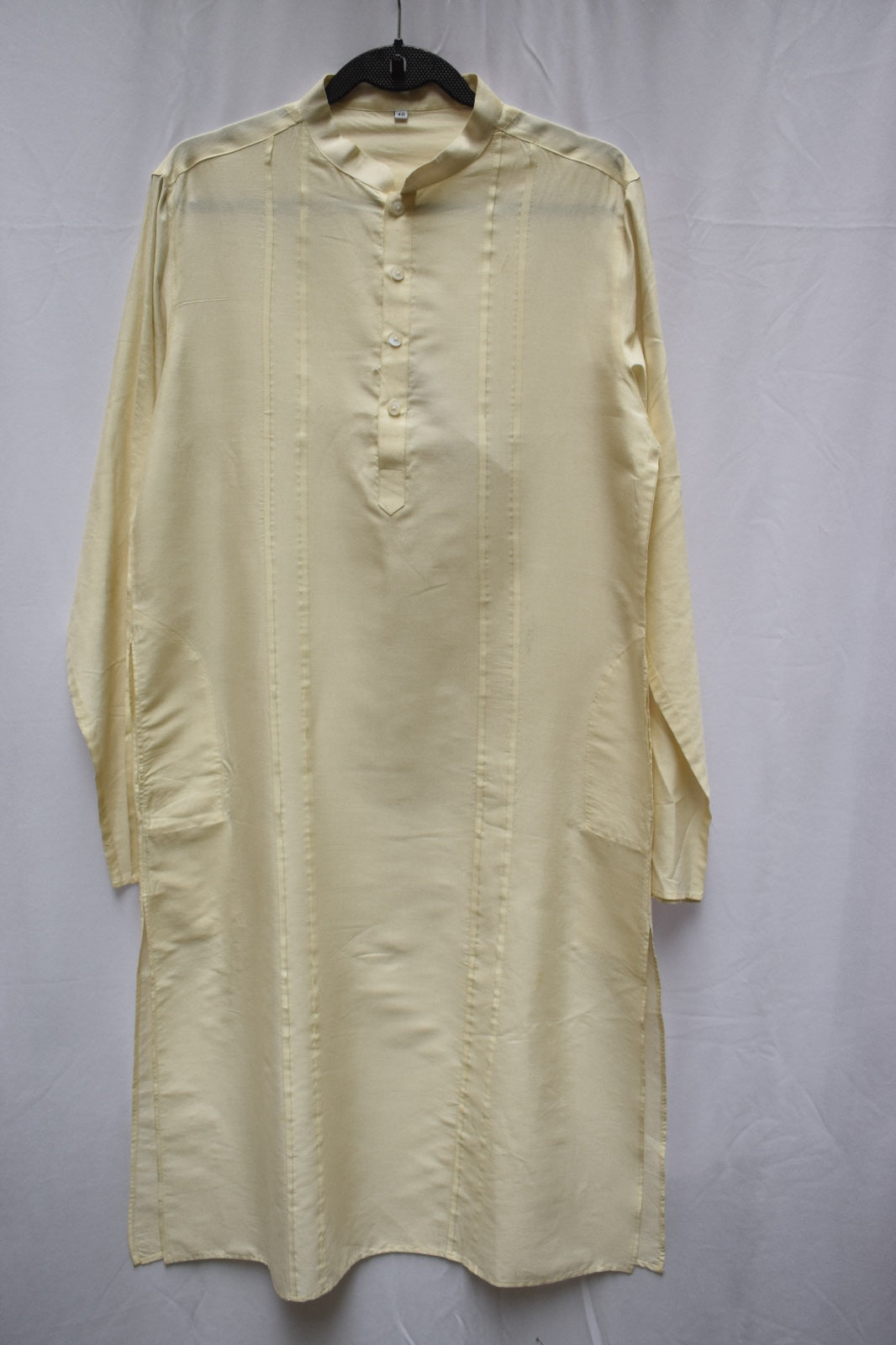 Cream colored silk Kurta