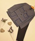 Royal Blue PVC highlighted 4 pocket Prince Coat