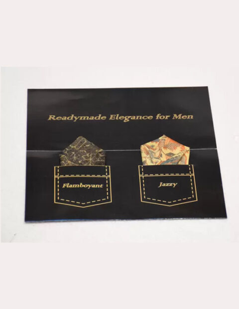 Agape Embroidered, Floral Print Silk Blend, Cotton Chambray Blend Pocket Square